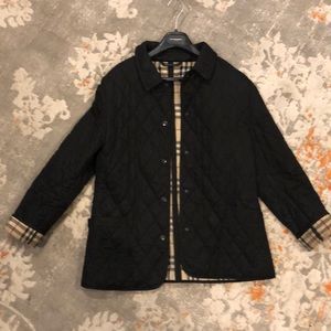 Authentic Burberry diamond quilted coat - black